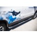 Руссталь VGT-0009921 пороги труба d76 с накладками (вариант 1) на Volkswagen Tiguan Sport & Style (Trend & Fun) 2011-