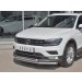 Руссталь VGZ-002715 защита переднего бампера d63 секции-d75х42 дуга на Volkswagen Tiguan 2017- (кроме Off Road)
