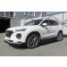 Slitkoff AL-HSFT1801 пороги алюминиевые "Optima Black" 1800 черные Hyundai Santa Fe (2018)