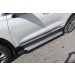 Slitkoff AL-HSFT1802 пороги алюминиевые "Optima Silver" 1800 серебристые Hyundai Santa Fe (2018)