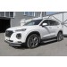 Slitkoff AL-HSFT1802 пороги алюминиевые "Optima Silver" 1800 серебристые Hyundai Santa Fe (2018)