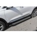 Slitkoff AL-HSFT1803 пороги алюминиевые "Luxe Black" 1800 черные Hyundai Santa Fe (2018)