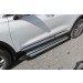 Slitkoff AL-HSFT1804 пороги алюминиевые "Luxe Silver" 1800 серебристые Hyundai Santa Fe (2018)