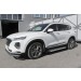 Slitkoff AL-HSFT1805 пороги алюминиевые "Standart Silver" 1800 серебристые Hyundai Santa Fe (2018)
