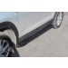 Slitkoff AL-HT18001 пороги алюминиевые "Optima Black" 1700 черные Hyundai Tucson (2018)