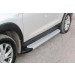 Slitkoff AL-HT18002 пороги алюминиевые "Optima Silver" 1700 серебристые Hyundai Tucson (2018)