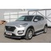 Slitkoff AL-HT18002 пороги алюминиевые "Optima Silver" 1700 серебристые Hyundai Tucson (2018)