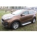 Slitkoff AL-KSP16002 пороги алюминиевые "Optima Silver" 1700 серебристые KIA Sportage (2016)
