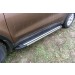 Slitkoff AL-KSP16003 пороги алюминиевые "Luxe Black" 1700 черные KIA Sportage (2016)