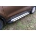 Slitkoff AL-KSP16004 пороги алюминиевые "Luxe Silver" 1700 серебристые KIA Sportage (2016)