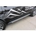 Slitkoff AL-TFOR-003 пороги алюминиевые "Luxe Black" 1800 черные Toyota Fortuner (2017)