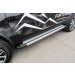 Slitkoff AL-TFOR-004 пороги алюминиевые "Luxe Silver" 1800 серебристые Toyota Fortuner (2017)