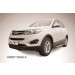 Slitkoff CT5-002B защита переднего бампера d57+ d42 двойная радиусная черная Chery Tiggo 5