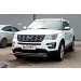 Slitkoff FEX15001B защита переднего бампера d76+ d57 двойная черная Ford Explorer (2015)