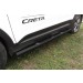 Slitkoff HCRET4WD007B защита порогов d76 с проступями черная Hyundai Creta 4WD 2016