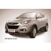 Slitkoff Hix35-002B защита переднего бампера d57+ d42 двойная черная Hyundai ix-35