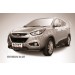 Slitkoff Hix35-003B защита переднего бампера d57+ d42 двойная радиусная черная Hyundai ix-35