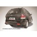 Slitkoff HSFT014B защита заднего бампера уголки d57+ d42 двойные черные Hyundai Santa Fe Classic (Таганрог)