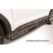 Slitkoff HSFT12-006B защита порогов d76 с проступями черная Hyundai Santa Fe (2012)