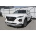 Slitkoff HSFT18-001S защита переднего бампера d57+ d42 двойная серебристая Hyundai Santa Fe (2018)