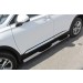 Slitkoff HSFT18-004S защита порогов d76 с проступями серебристая Hyundai Santa Fe (2018)