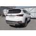 Slitkoff HSFT18-005S защита заднего бампера d57 короткая серебристая Hyundai Santa Fe (2018)