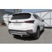 Slitkoff HSFT18-006S защита заднего бампера d57 "скоба" серебристая Hyundai Santa Fe (2018)