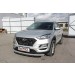 Slitkoff HT18002S защита переднего бампера d57 серебристая Hyundai Tucson (2018)