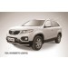 Slitkoff KS10-003 защита переднего бампера d57+ d42 радиусная KIA Sorento (2010)