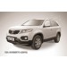 Slitkoff KS10-003B защита переднего бампера d57+ d42 двойная радиусная черная KIA Sorento (2010)