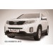Slitkoff KS13-003B защита переднего бампера d57+ d42 двойная радиусная черная KIA Sorento (2013)