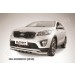 Slitkoff KS15-001 защита переднего бампера d57+ d42 двойная с защитой картера KIA Sorento (2015)
