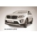 Slitkoff KS15-004B защита переднего бампера d57 радиусная короткая черная KIA Sorento (2015)
