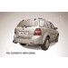 Slitkoff KSR010B защита заднего бампера уголки d76+ d42 двойные черные KIA Sorento New (2006)