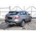 Slitkoff LadVSWCR06S защита заднего бампера d42 короткая серебристая Lada Vesta SW Cross