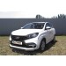 Slitkoff LadXR003B защита переднего бампера d57 + d42 двойная черная Lada XRay