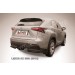 Slitkoff LNX013B защита заднего бампера уголки d57 черные Lexus NX 300h