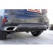 Slitkoff LRX15-007B защита заднего бампера d57 короткая черная Lexus RX350 (2015)