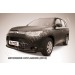 Slitkoff MOUT13-002B защита переднего бампера d57+ d42 двойная черная Mitsubishi Outlander (2013)