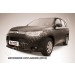 Slitkoff MOUT13-004B защита переднего бампера d57 короткая черная Mitsubishi Outlander (2013)
