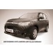 Slitkoff MOUT14-002B защита переднего бампера d57+ d42 двойная черная Mitsubishi Outlander (2014)