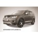 Slitkoff MXL007B защита переднего бампера d57 черная Mitsubishi Outlander XL (до 2010)