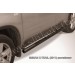 Slitkoff NXT11-005B защита порогов d76 с проступями черная Nissan X-Trail (2011) рестайлинг
