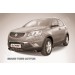 Slitkoff SYA001B защита переднего бампера d76+ d42 двойная черная SsangYong Actyon (2011)