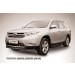 Slitkoff THI007B защита переднего бампера d57 радиусная черная Toyota Highlander (2010)