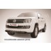 Slitkoff VWAM13-002B защита переднего бампера d76+ d57 двойная радиусная черная Volkswagen Amarok (2013)