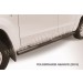 Slitkoff VWAM13-008B защита порогов d76 с проступями черная Volkswagen Amarok (2013)