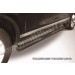 Slitkoff VWTR-007B защита порогов d76 c проступями черная Volkswagen Touareg (2010)
